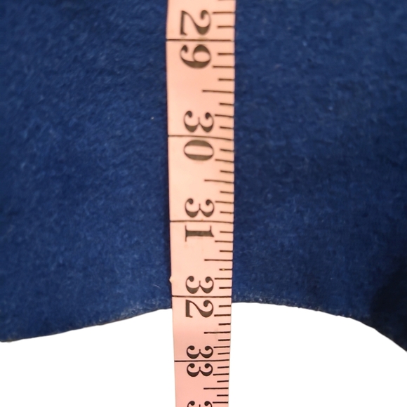 J Jill Wool Pea Coat Blue Lined and Button up size medium - Picture 7 of 8